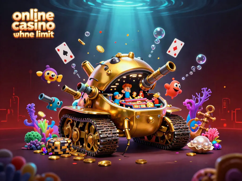 Engage with the excitement of an online casino ohne limit featuring a dynamic casino tank scene.