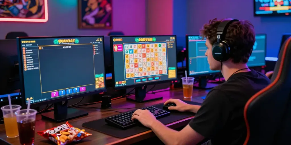 Toto togel player enjoying an immersive online gaming experience with vibrant graphics.