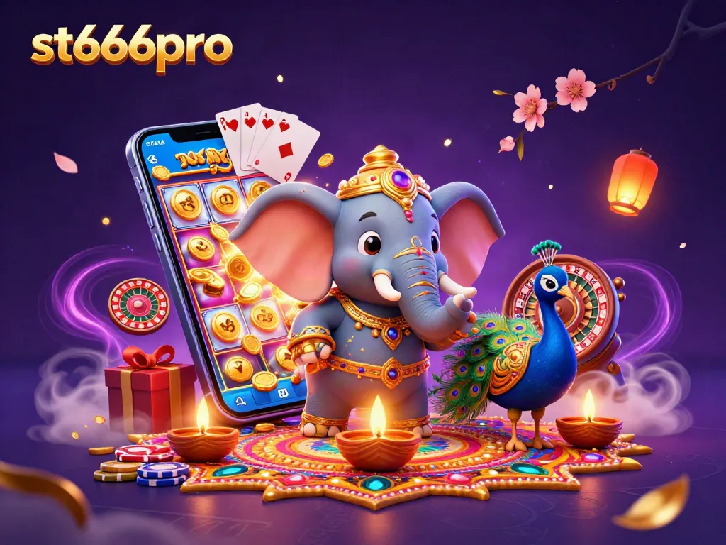 Experience thrilling gaming with st666pro, featuring vibrant slots and animated casino elements in dazzling 3D.