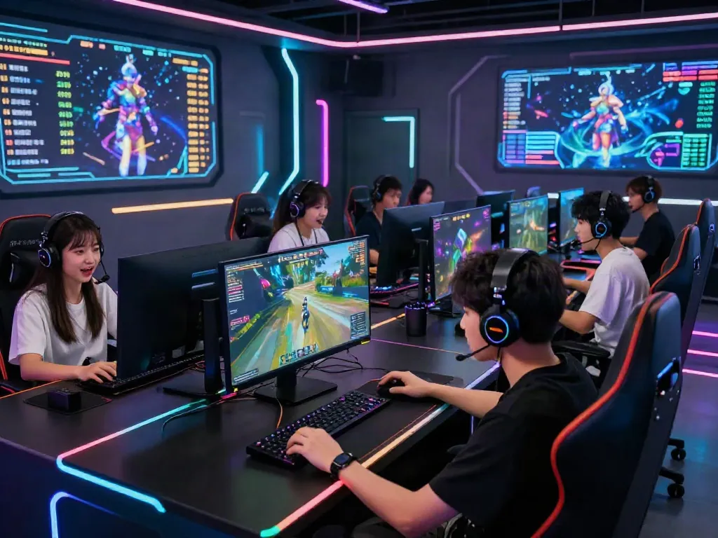 Players engaging in immersive gaming experience at luxury111 platform with high-tech setups.