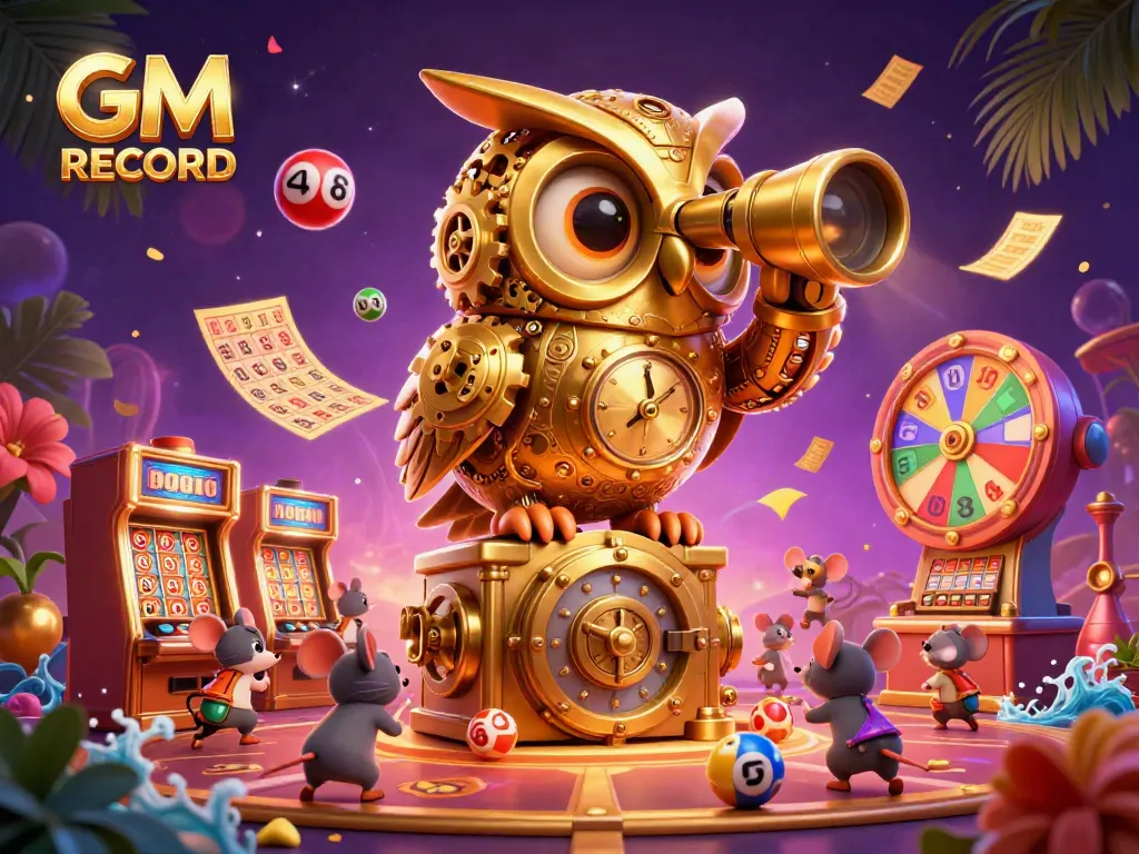 Engage with GM RECORD's vibrant casino atmosphere featuring energetic scenes and lively elements.