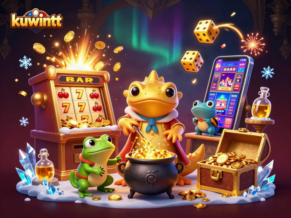 Engage with kuwintt's vibrant casino adventure featuring alchemists and lucky symbols.