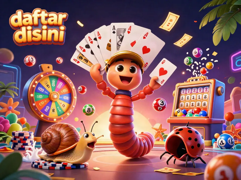Daftar di sini untuk pengalaman bermain yang menarik di kasino, dengan dealer dan simbol bertema 3D.