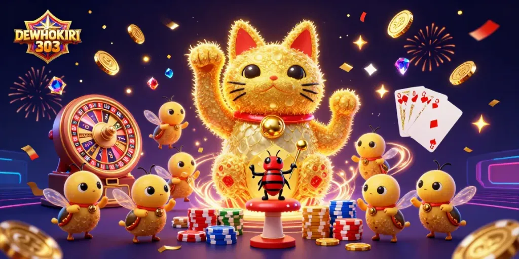 DEWAHOKI303 menghadirkan pengalaman bermain slot online dengan simbol keberuntungan dan keajaiban.