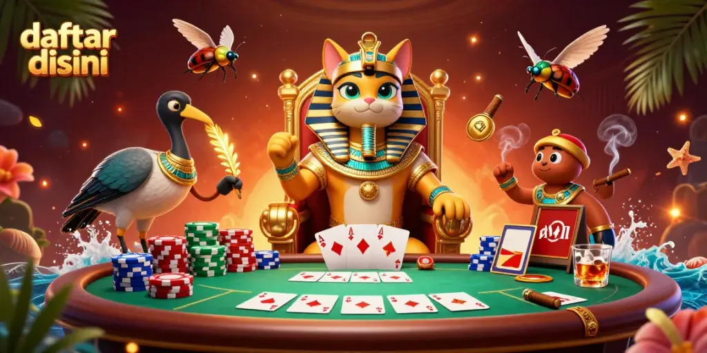 Mencoba keberuntungan di meja poker, daftar disini untuk permainan seru dan menarik!