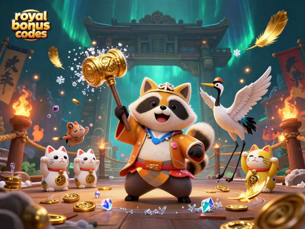 Win big with royal ace bonus codes in a vibrant, detailed casino scene filled with luck and fortune.