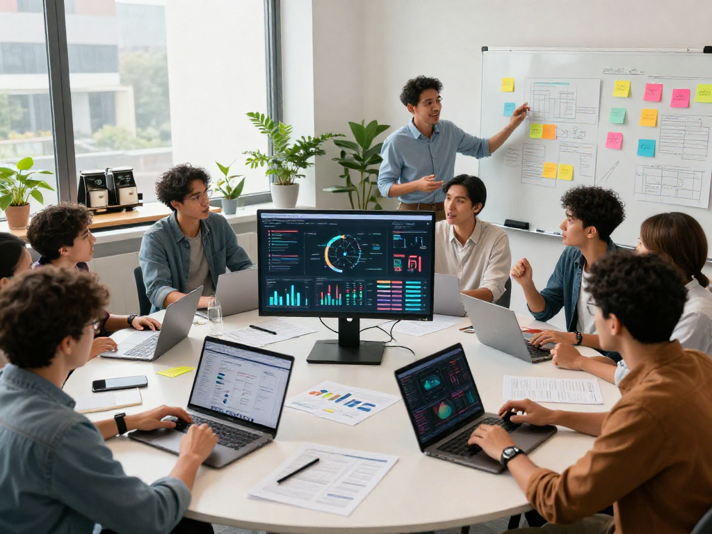 Collaborative workspace showcasing spicy ai strategies in a modern office setting.