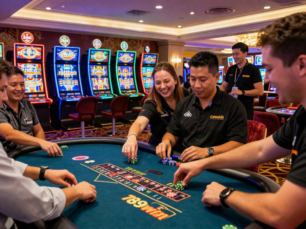 Exciting gaming scene highlighting 789win at a vibrant casino table.