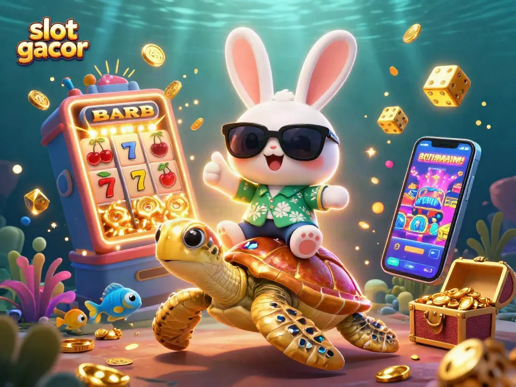 Experience the excitement of slot gacor with vibrant 3D characters and dynamic casino elements.