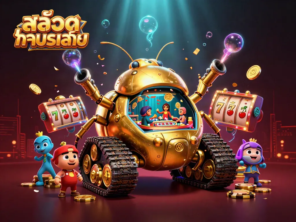 สัมผัสประสบการณ์สล็อตทดลองเล่นด้วยรถถังทองคำที่มีคาสิโนขนาดเล็กและเกมสล็อตมากมาย