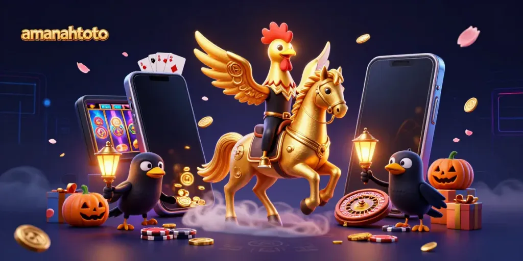 Mainkan amanahtoto sambil menikmati suasana kasino penuh warna dan slot menarik.
