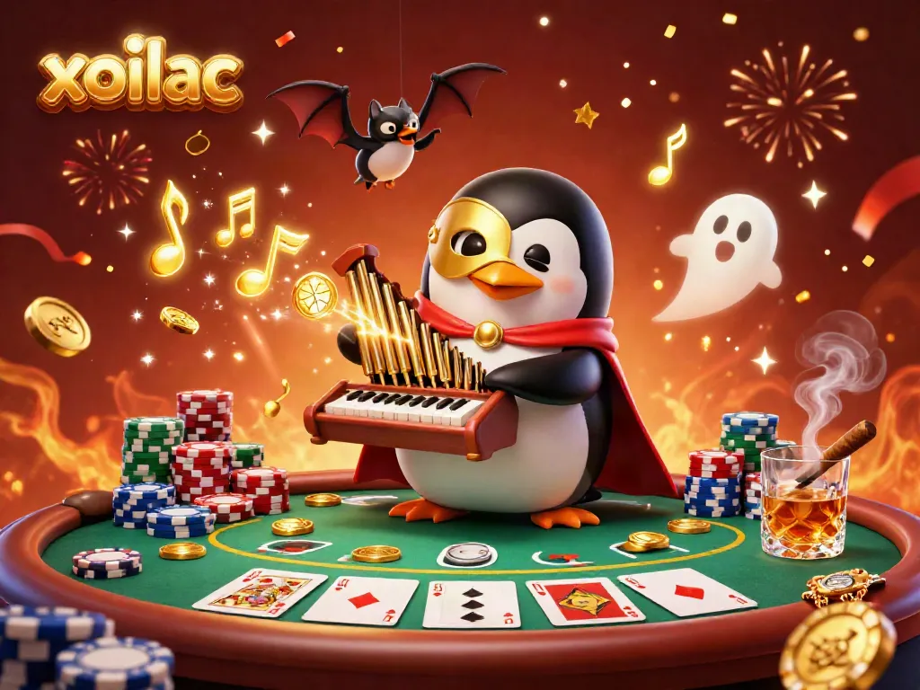 Xoilac offers a vibrant gambling experience with animated characters and festive elements celebrating wins.